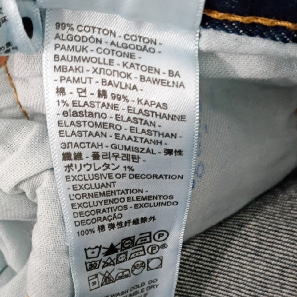 Levi's 501 Men's Dark Blue Straight Jeans Button Fly Size 32 - Picture 11 of 11